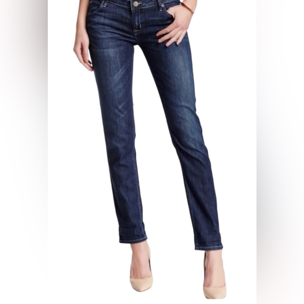 Hudson • Jax Boyfriend Skinny Jeans • 26 • Dark Distressed Blue